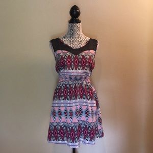 Francesca’s Multi Color Pattern Mini Dress (S)